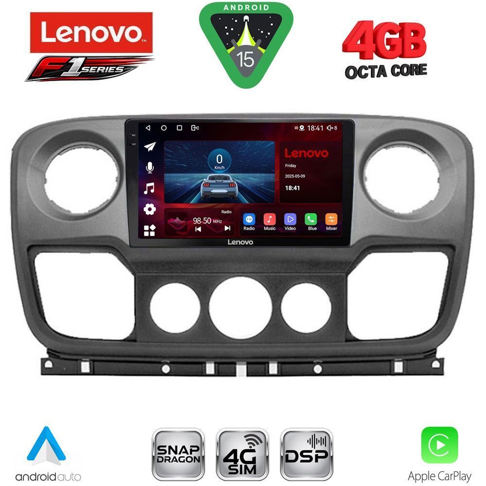 Βλησαρούλης Car Center - LENOVO SSQ 9463_CPA (10inc) MULTIMEDIA TABLET for NISSAN NV400 - OPEL MOVANO - RENAULT MASTER mod. 2010-2020