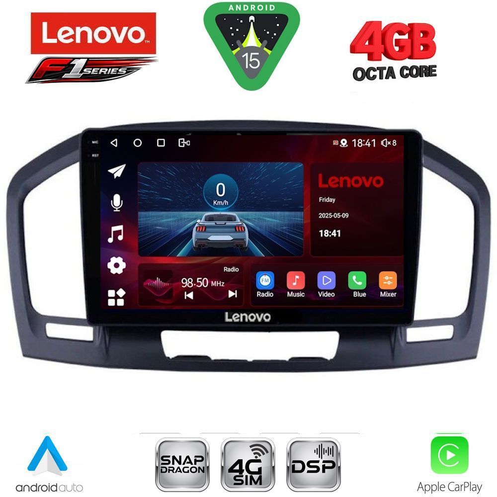 Βλησαρούλης Car Center - LENOVO SSQ 9491BL_CPA (9inc) MULTIMEDIA TABLET for OPEL INSIGNIA mod. 2008-2013 (BLACK)