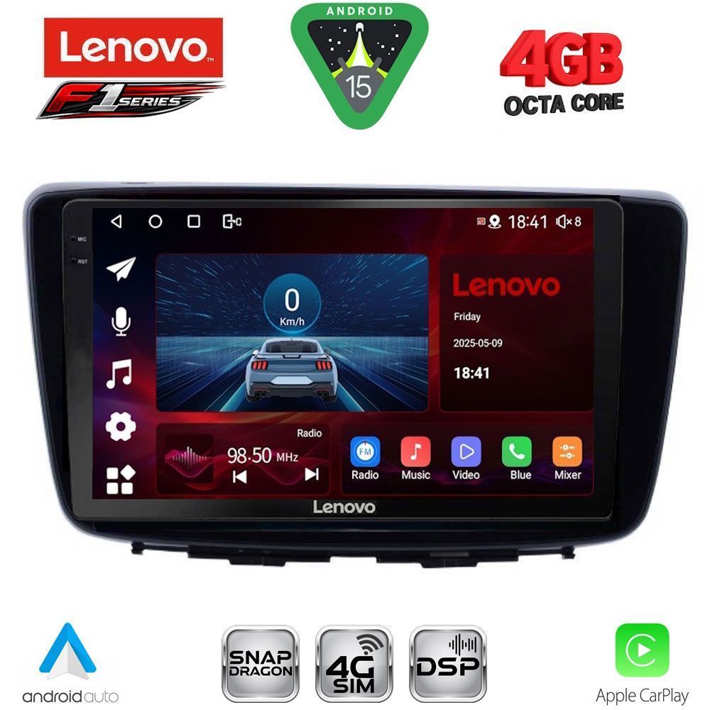 Βλησαρούλης Car Center - LENOVO SSQ 9672_CPA (9inc) MULTIMEDIA TABLET for SUZUKI BALENO mod. 2016-2022