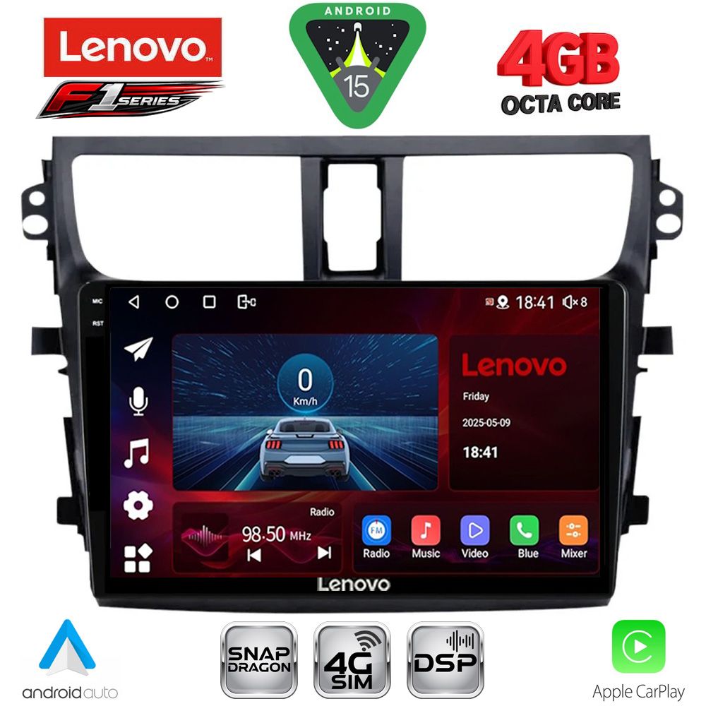 Βλησαρούλης Car Center - LENOVO SSQ 9674_CPA (9inc) MULTIMEDIA TABLET for SUZUKI CELERIO mod. 2015-2021