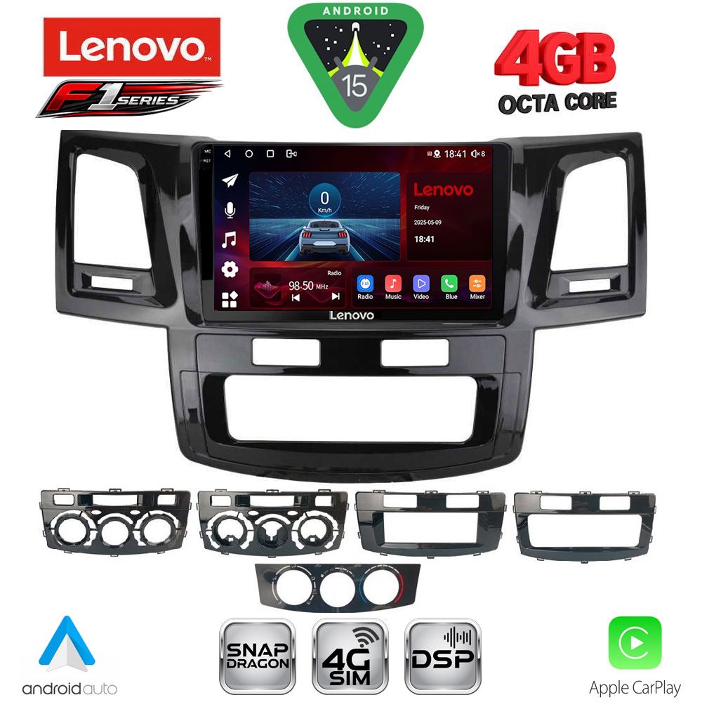 Βλησαρούλης Car Center - LENOVO SSQ 9720_CPA (9inc) MULTIMEDIA TABLET for TOYOTA HILUX mod. 2005-2016