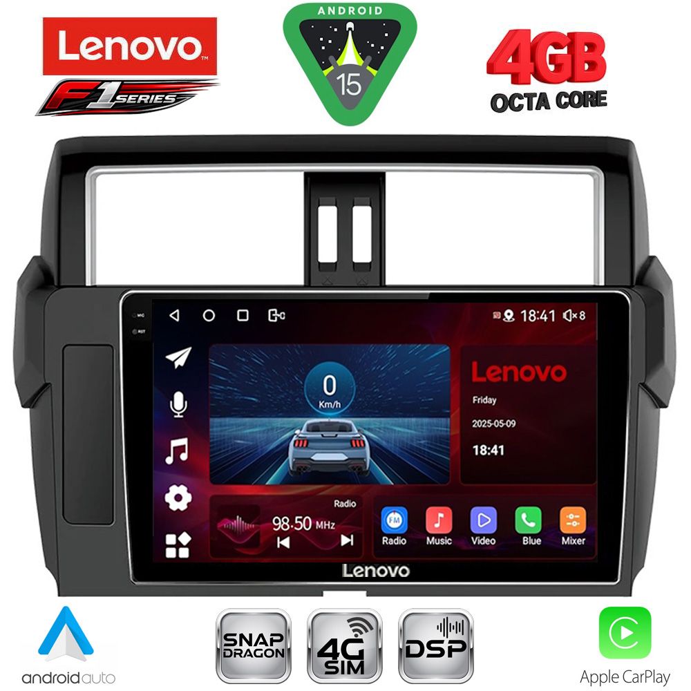 Βλησαρούλης Car Center - LENOVO SSQ 9777_CPA (10inc) MULTIMEDIA TABLET for TOYOTA PRADO mod. 2014-2017