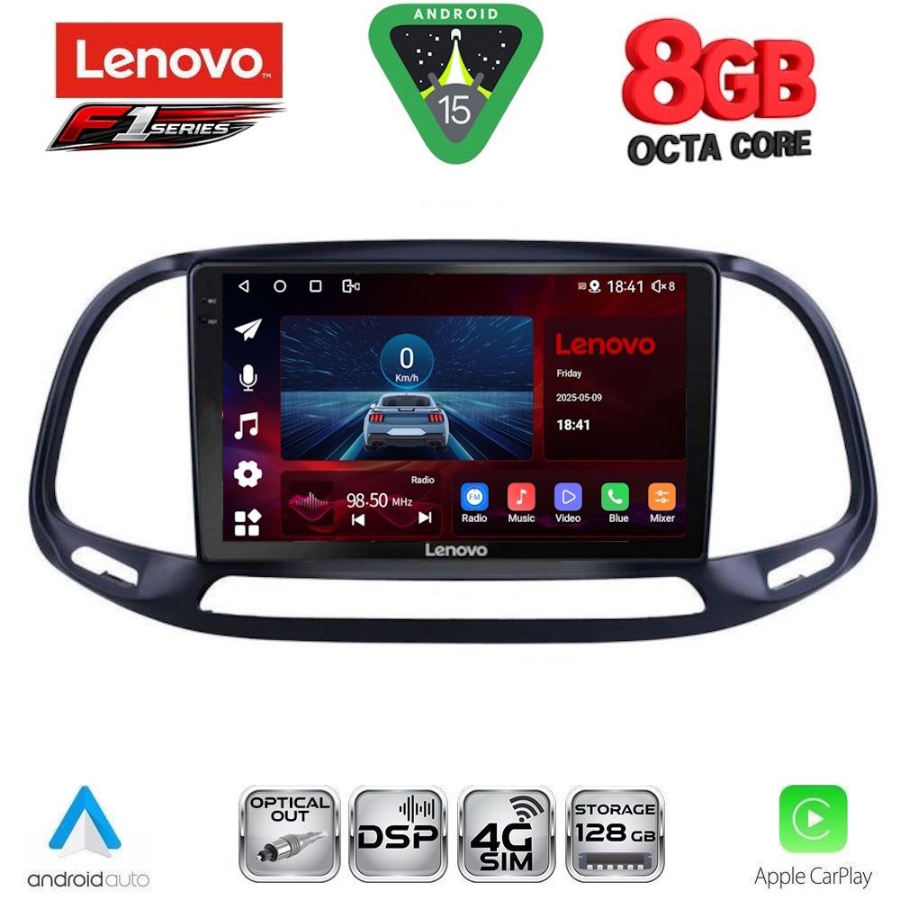 Βλησαρούλης Car Center - LENOVO SSR 10138_CPA (9inc) MULTIMEDIA TABLET for FIAT DOBLO – OPEL COMBO mod. 2015-2018