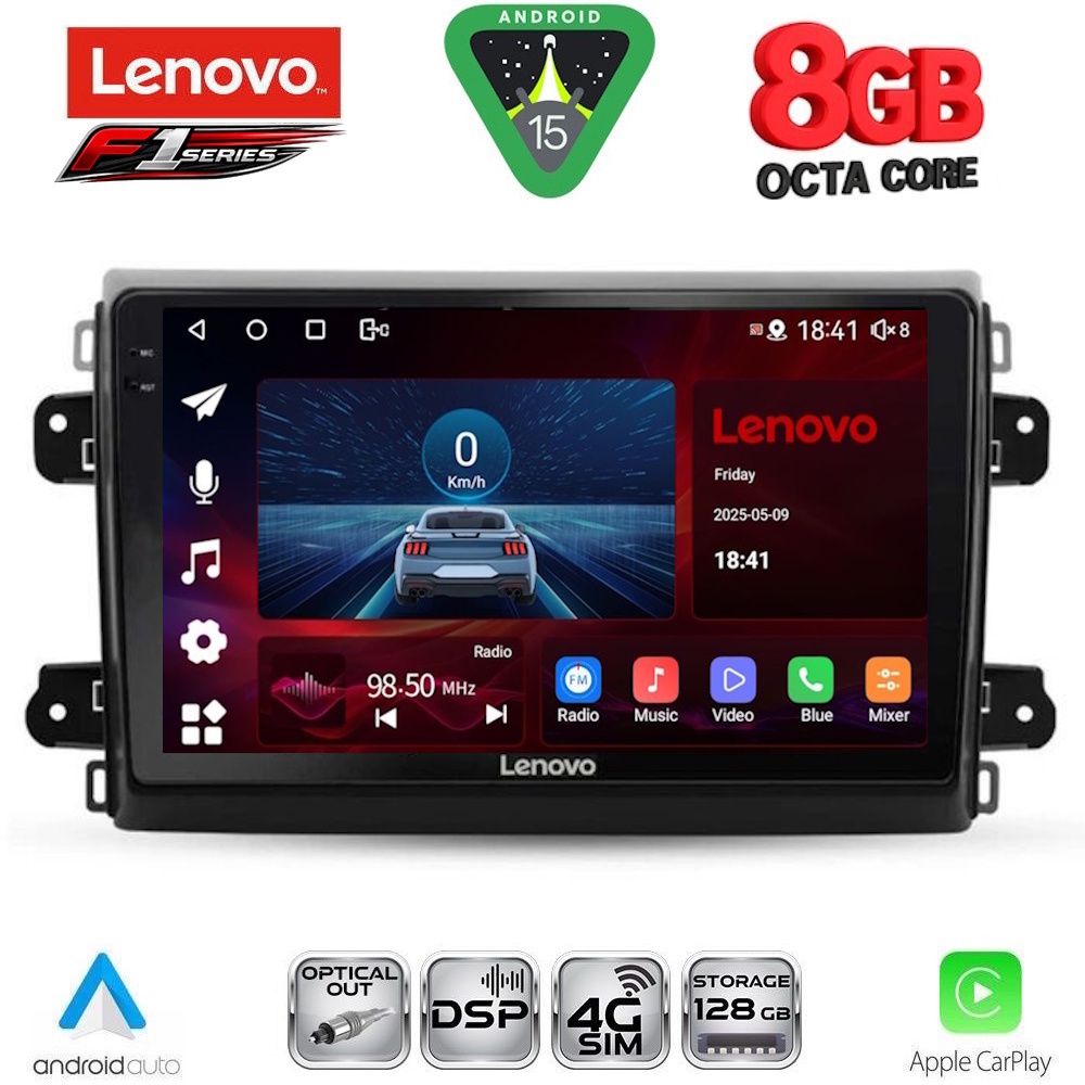 Βλησαρούλης Car Center - LENOVO SSR 10143_CPA (9inc) MULTIMEDIA TABLET for FIAT DUCATO mod. 2021-2026