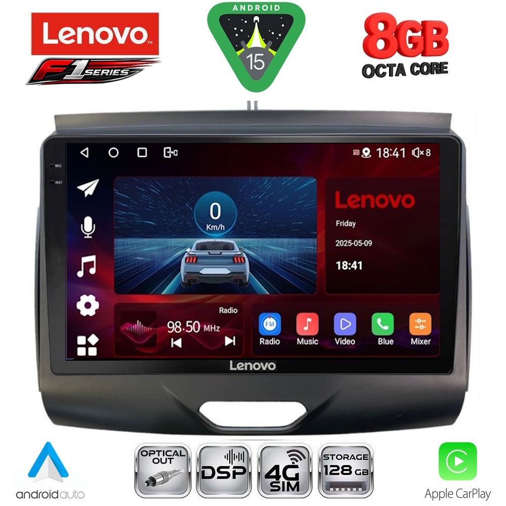 Βλησαρούλης Car Center - LENOVO SSR 10172B_CPA (9inc) MULTIMEDIA TABLET for FORD RANGER mod. 2015-2018