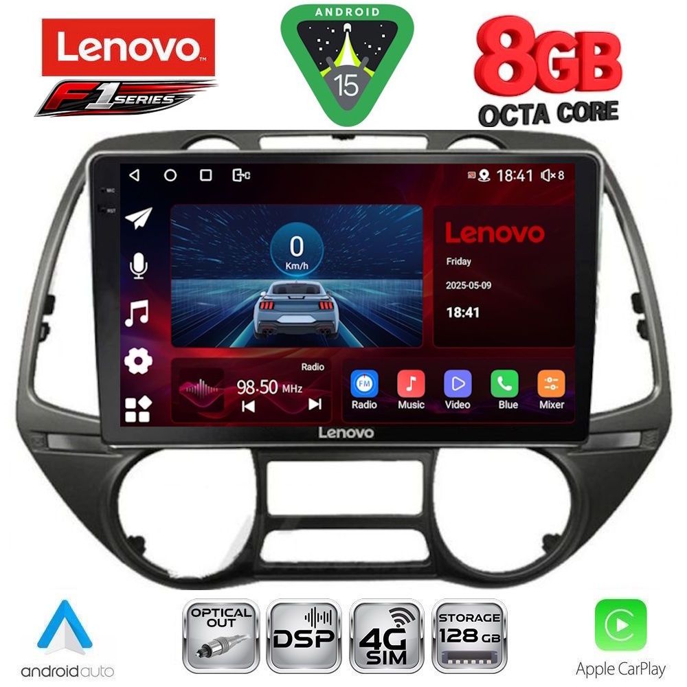Βλησαρούλης Car Center - LENOVO SSR 10226_CPA  (9inc) MULTIMEDIA TABLET for HYUNDAI i20 mod. 2008-2014