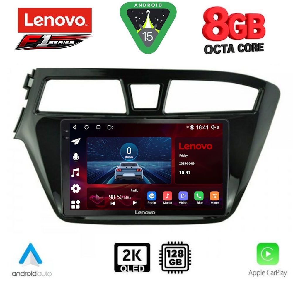 Βλησαρούλης Car Center - LENOVO SSR 10229_CPA (9inc) MULTIMEDIA TABLET for HYUNDAI i20 mod. 2014-2018
