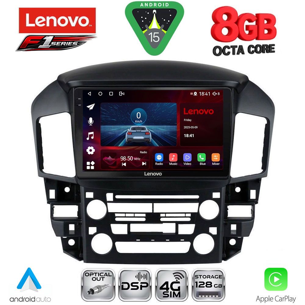 Βλησαρούλης Car Center - LENOVO SSR 10344_CPA (9inc) MULTIMEDIA TABLET for LEXUS RX 300 mod. 1998-2003