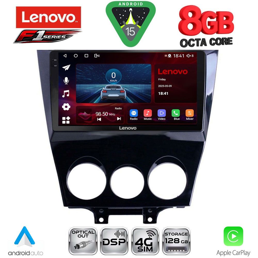 Βλησαρούλης Car Center - LENOVO SSR 10395_CPA (9inc) MULTIMEDIA TABLET for MAZDA RX8 mod. 2008-2014