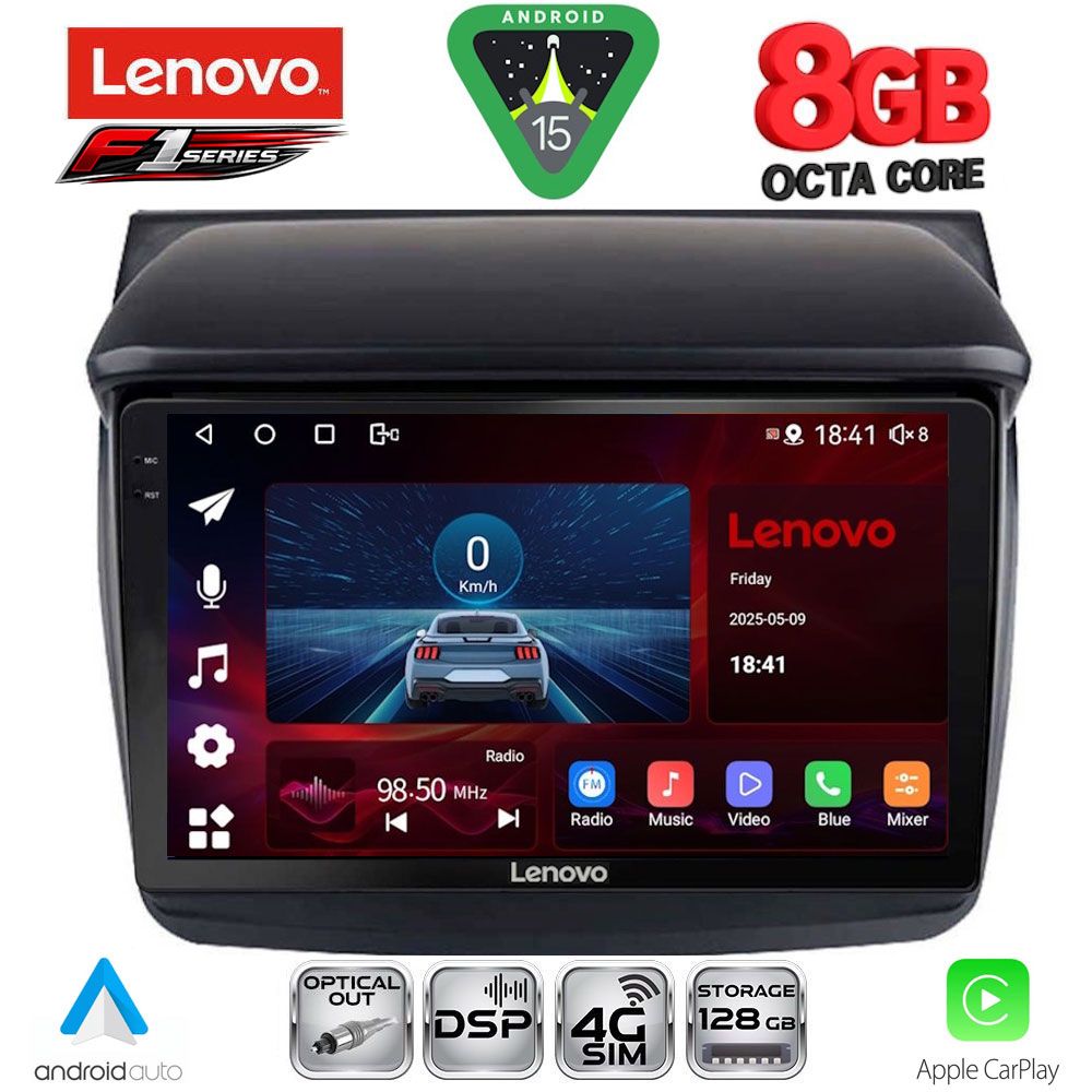 Βλησαρούλης Car Center - LENOVO SSR 10436_CPA (9inc) MULTIMEDIA TABLET for MITSUBISHI L200 mod. 2006-2015