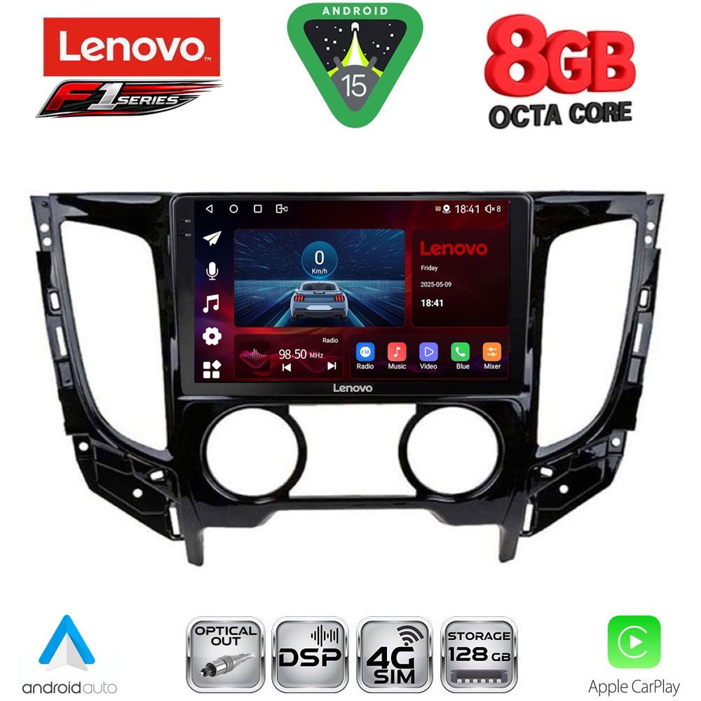 Βλησαρούλης Car Center - LENOVO SSR 10437_CPA A/C (9inc) MULTIMEDIA TABLET for MITSUBISHI L200 mod. 2015-2019 with A/C