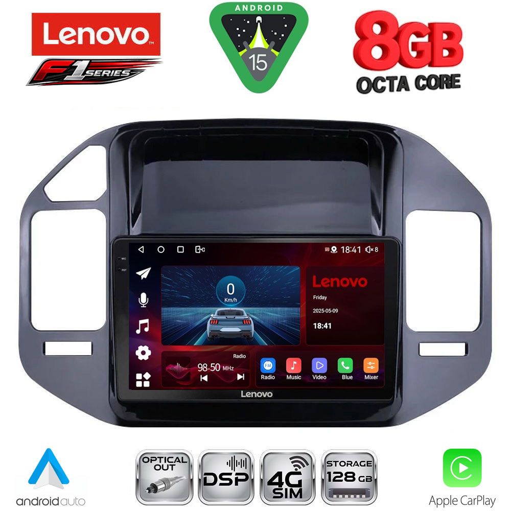 Βλησαρούλης Car Center - LENOVO SSR 10444_CPA (9inc) MULTIMEDIA TABLET for MITSUBISHI PAJERO mod. 1999-2006