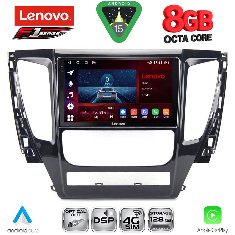 Βλησαρούλης Car Center - LENOVO SSR 10447A_CPA (9inc) MULTIMEDIA TABLET for MITSUBISHI PAJERO mod. 2013-2020