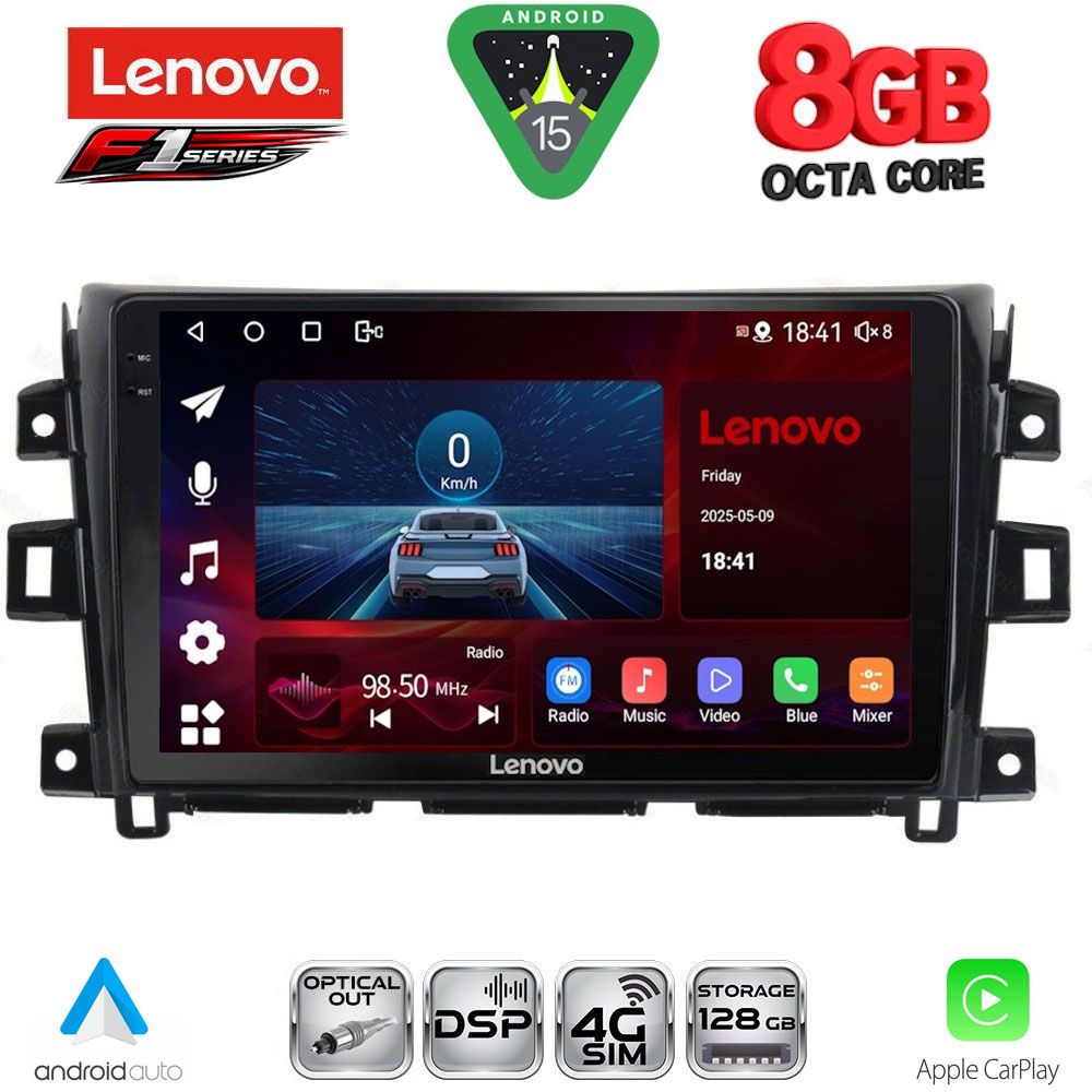 Βλησαρούλης Car Center - LENOVO SSR 10456_CPA (10inc) MULTIMEDIA TABLET for NISSAN NAVARA mod. 2016-2025
