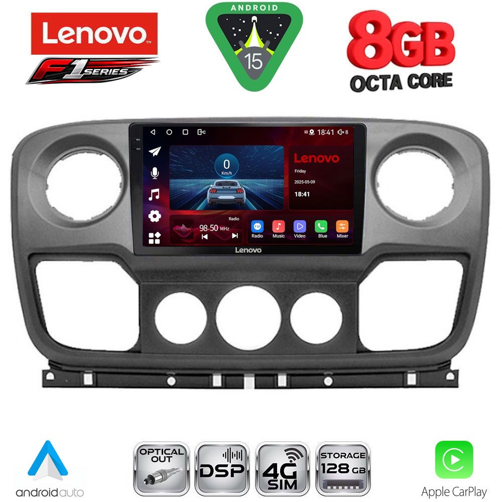 Βλησαρούλης Car Center - LENOVO SSR 10463_CPA (10inc) MULTIMEDIA TABLET for NISSAN NV400 - OPEL MOVANO - RENAULT MASTER mod. 2010-2020