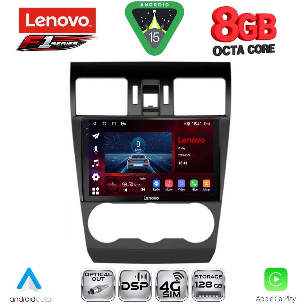 Βλησαρούλης Car Center - LENOVO SSR 10663_CPA (9inc) MULTIMEDIA TABLET for SUBARU FORESTER - IMPREZA - XV mod. 2013-2019