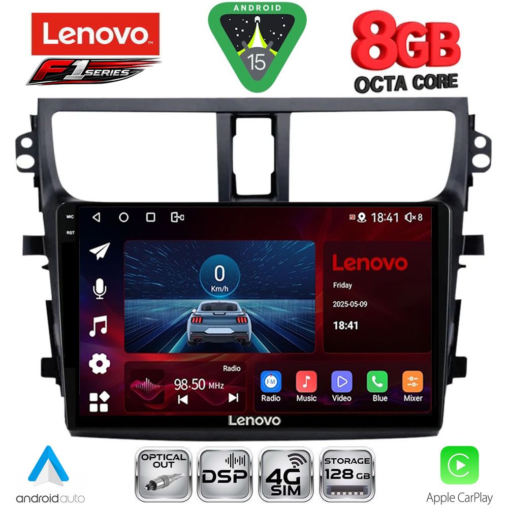 Βλησαρούλης Car Center - LENOVO SSR 10674_CPA (9inc) MULTIMEDIA TABLET for SUZUKI CELERIO mod. 2015-2021