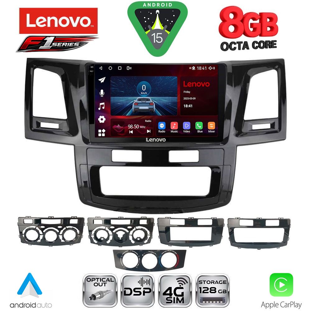Βλησαρούλης Car Center - LENOVO SSR 10720_CPA (9inc) MULTIMEDIA TABLET for TOYOTA HILUX mod. 2005-2016