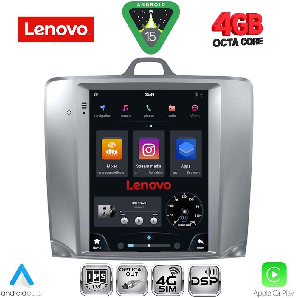 Βλησαρούλης Car Center - LENOVO SSX 9956_CPA TESLA STYLE for FORD FOCUS mod. 2004-2011