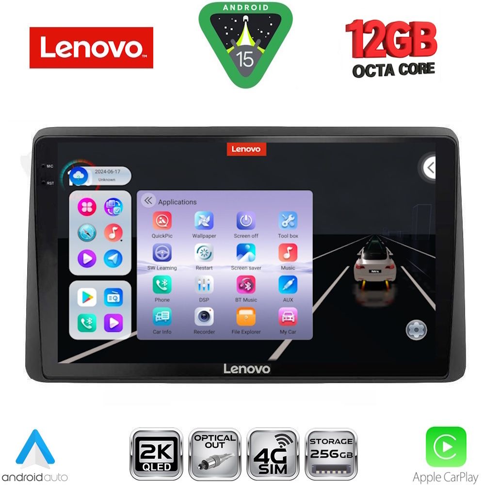 Βλησαρούλης Car Center - LENOVO SSZ 12104_CPA (10inc) MULTIMEDIA TABLET for DACIA DUSTER mod. 2019-2026