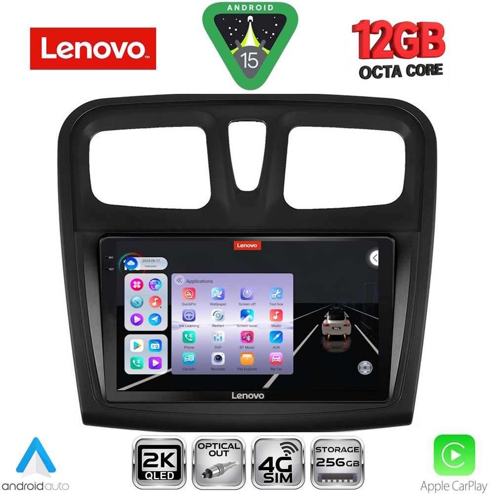 Βλησαρούλης Car Center - LENOVO SSZ 12108SQ_CPA (9inc) MULTIMEDIA TABLET for DACIA LOGAN – SANDERO mod. 2012-2019