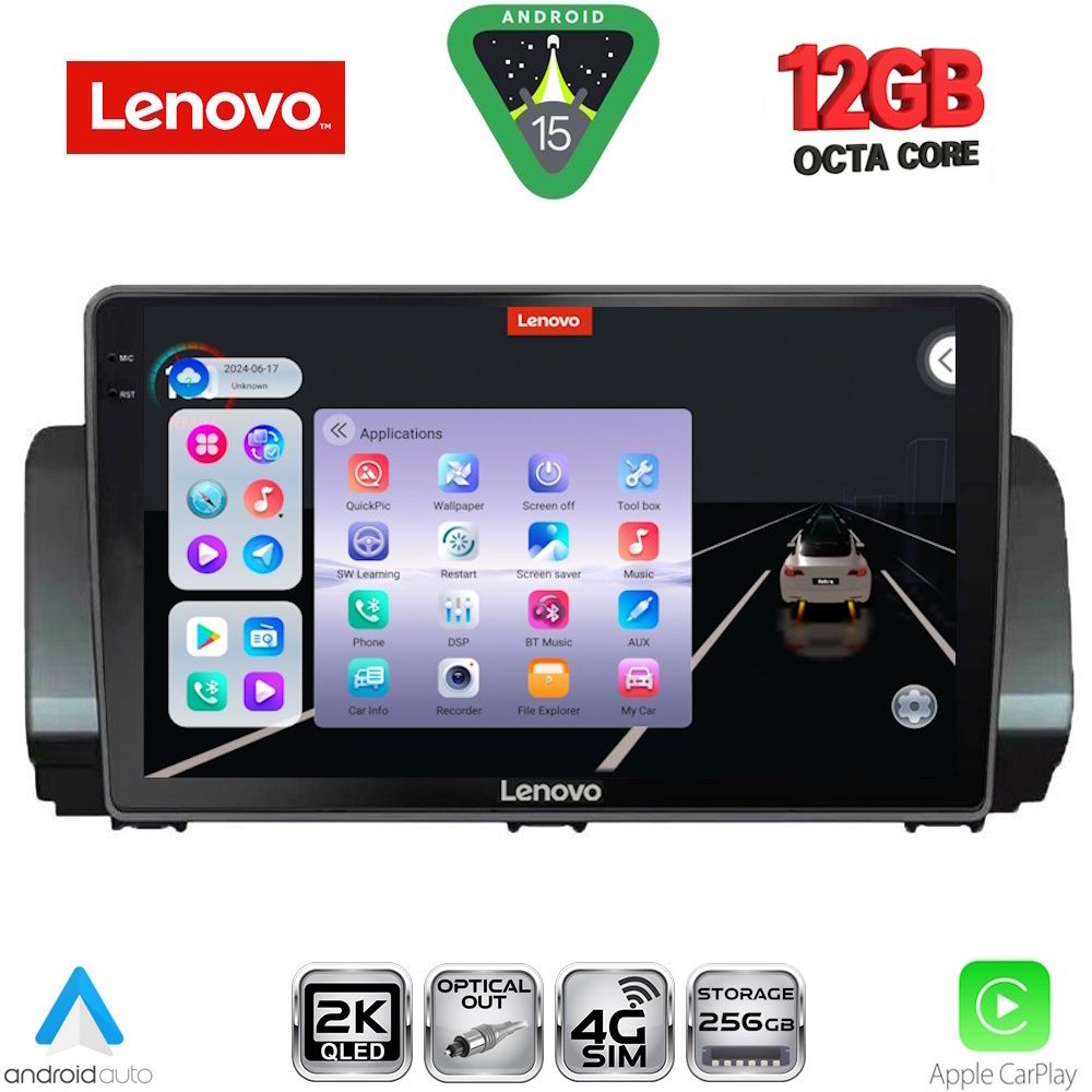 Βλησαρούλης Car Center - LENOVO SSZ 12109_CPA (9inc) MULTIMEDIA TABLET for DACIA LOGAN - SANDERO - JOGGER mod. 2020-2026