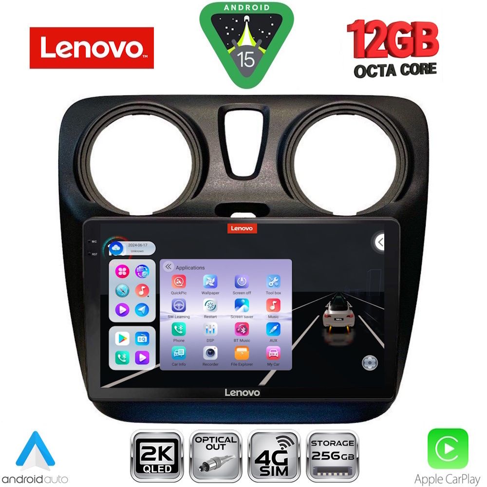 Βλησαρούλης Car Center - LENOVO SSZ 12112_CPA (9inc) MULTIMEDIA TABLET for DACIA DOKKER mod. 2012-2022