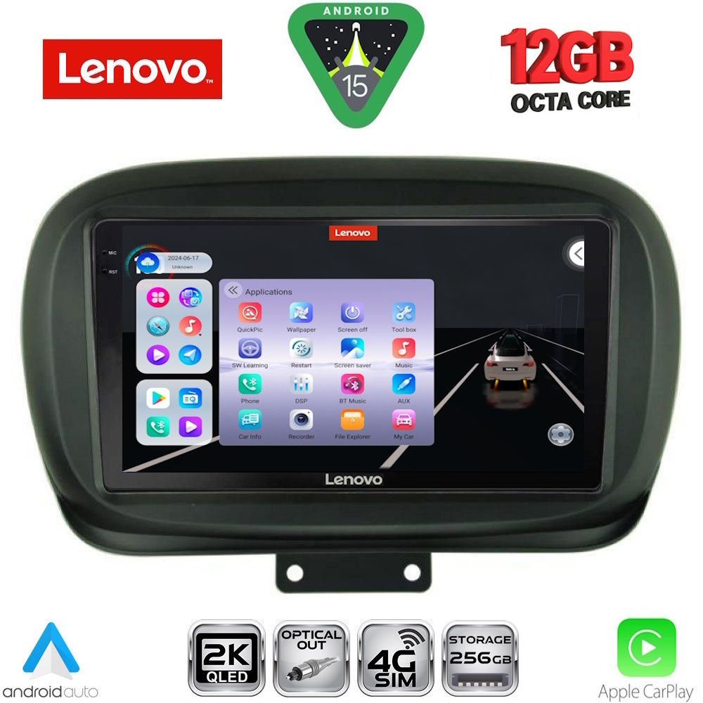 Βλησαρούλης Car Center - LENOVO SSZ 12134_CPA (9inc) MULTIMEDIA TABLET for FIAT 500Χ mod. 2014-2024