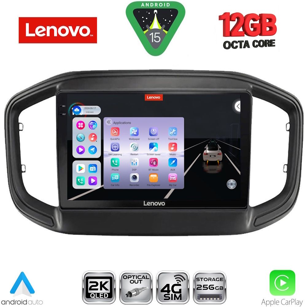 Βλησαρούλης Car Center - LENOVO SSZ 12147_CPA (9inc) MULTIMEDIA TABLET for FIAT STRADA mod. 2020-2026