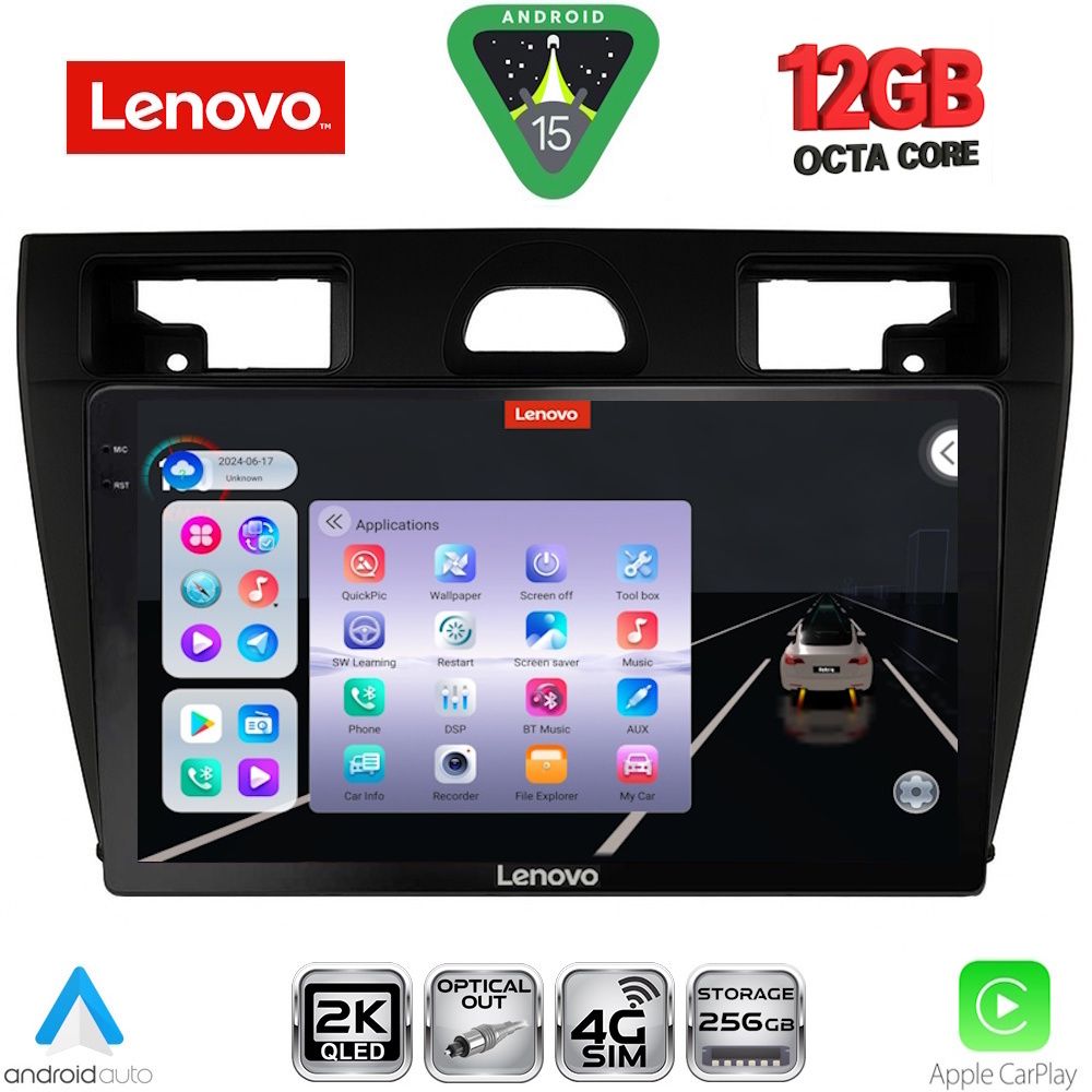 Βλησαρούλης Car Center - LENOVO SSZ 12153BL_CPA (9inc) MULTIMEDIA TABLET for FORD FIESTA mod. 2005-2008 (BLACK)
