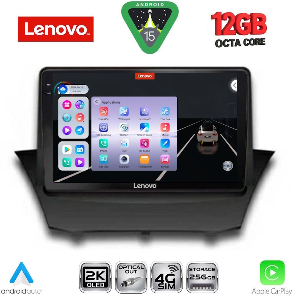 Βλησαρούλης Car Center - LENOVO SSZ 12154A_CPA (9inc) MULTIMEDIA TABLET for FORD FIESTA mod. 2008-2017
