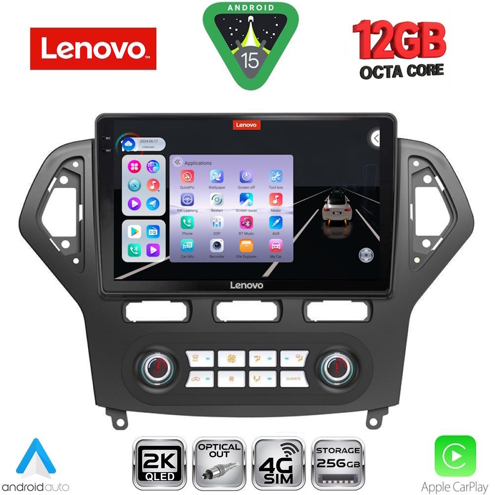 Βλησαρούλης Car Center - LENOVO SSZ 12162_CPA CLIMA (10inc) MULTIMEDIA TABLET for FORD MONDEO mod. 2007-2011