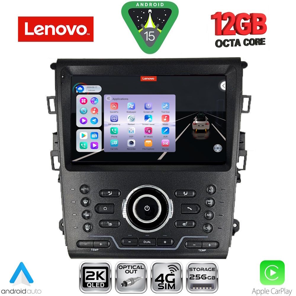 Βλησαρούλης Car Center - LENOVO SSZ 12164_CPA CLIMA (9inc) MULTIMEDIA TABLET for FORD MONDEO mod. 2014-2023