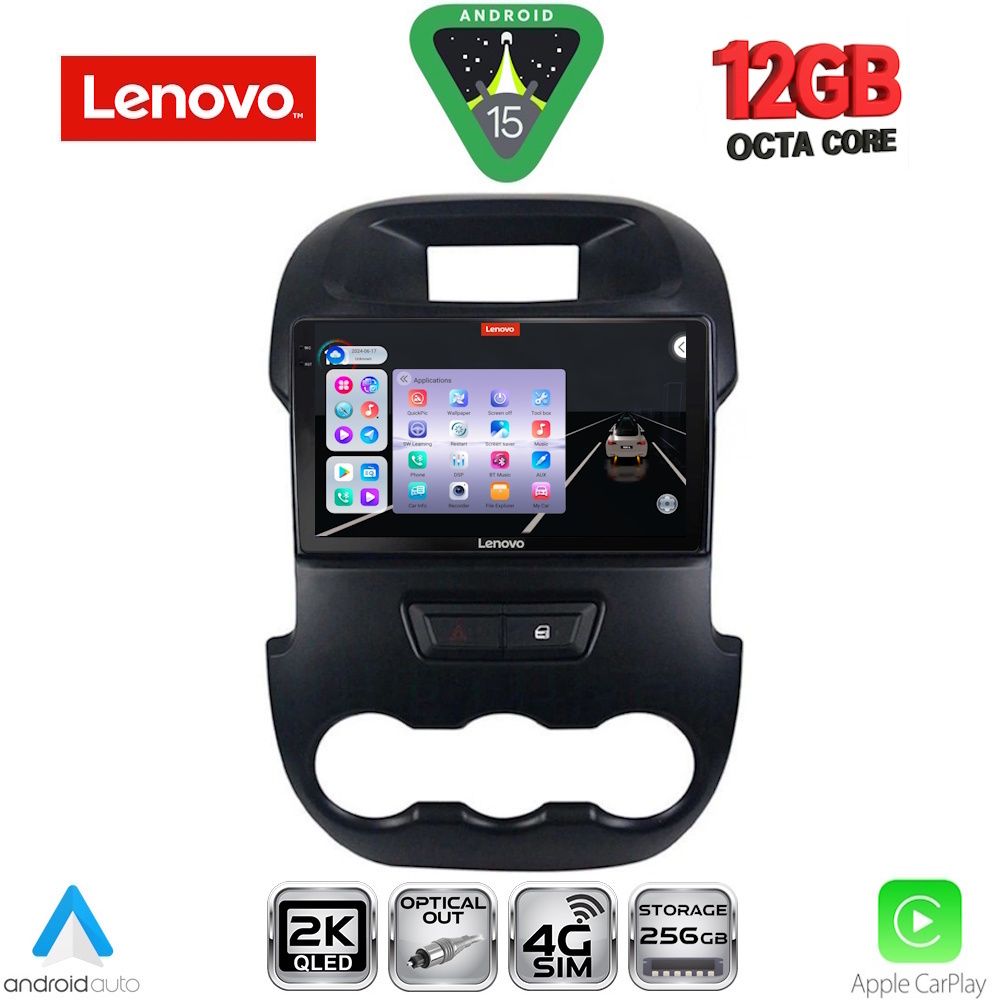 Βλησαρούλης Car Center - LENOVO SSZ 12171_CPA (9inc) MULTIMEDIA TABLET for FORD RANGER mod. 2011-2015