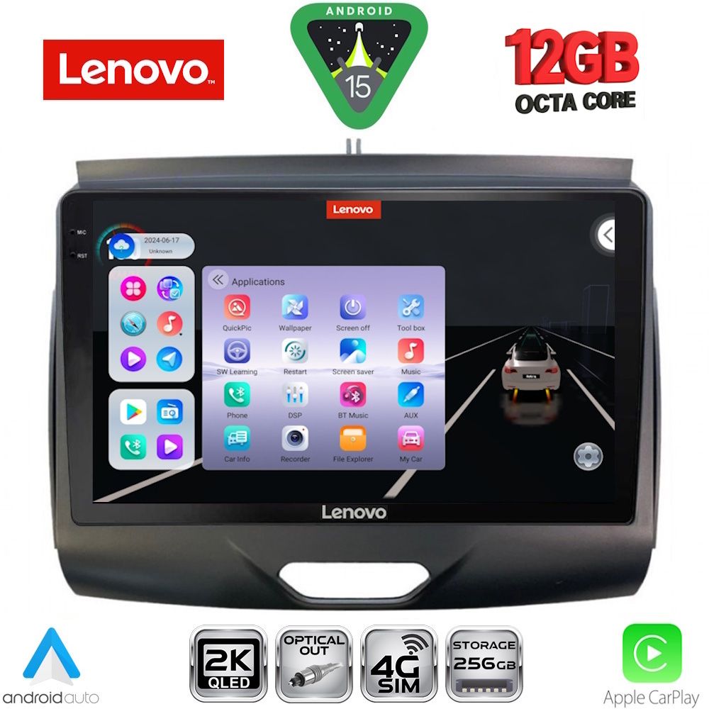 Βλησαρούλης Car Center - LENOVO SSZ 12172B_CPA (9inc) MULTIMEDIA TABLET for FORD RANGER mod. 2015-2018