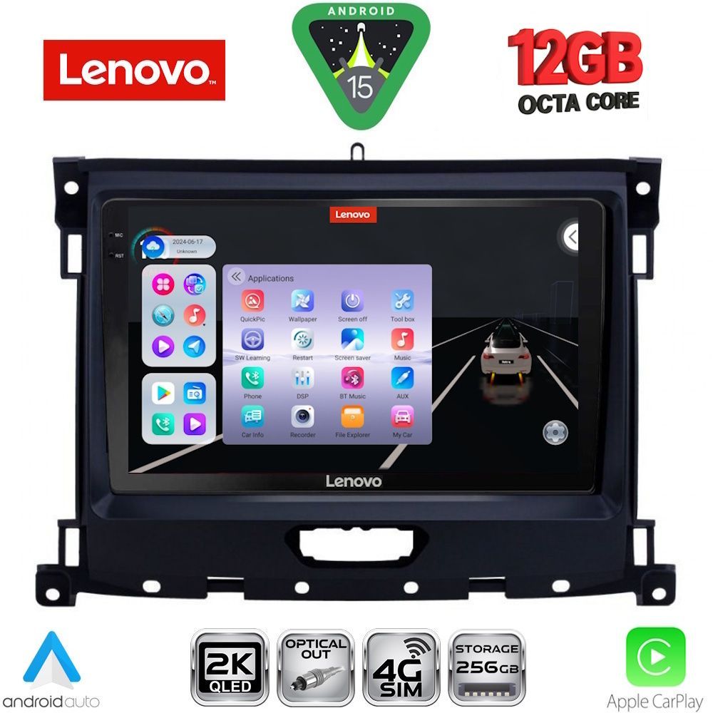 Βλησαρούλης Car Center - LENOVO SSZ 12173_CPA (9inc) MULTIMEDIA TABLET for FORD RANGER mod. 2018-2023