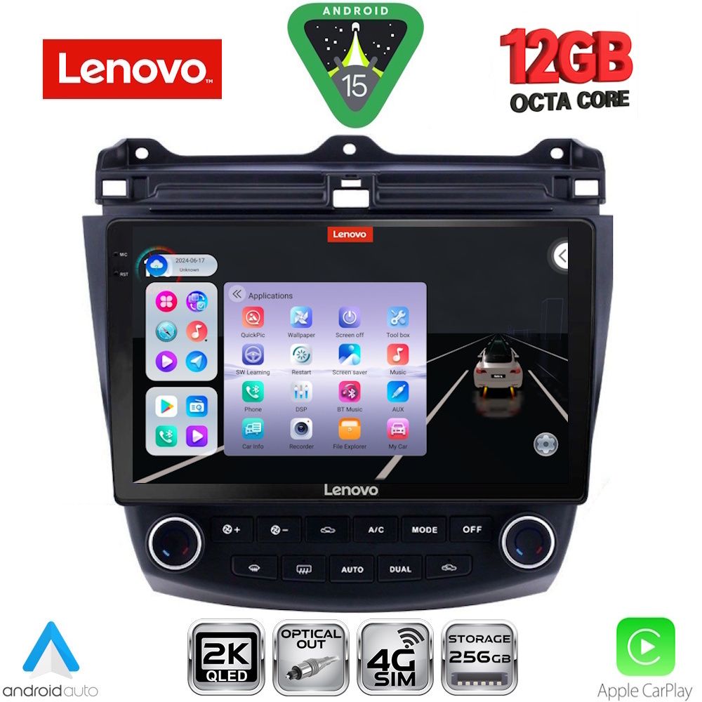 Βλησαρούλης Car Center - LENOVO SSZ 12182_CPA (10inc) MULTIMEDIA TABLET for HONDA ACCORD mod. 2003-2007