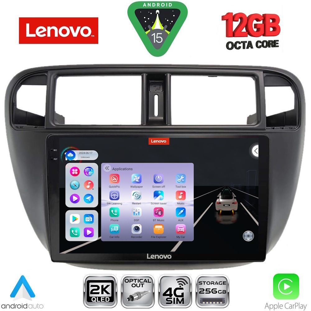 Βλησαρούλης Car Center - LENOVO SSZ 12186_CPA A/C (9inc) MULTIMEDIA TABLET for HONDA CIVIC mod. 1995-2001