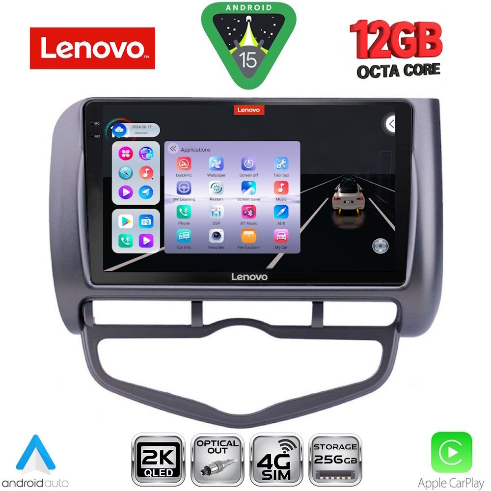 Βλησαρούλης Car Center - LENOVO SSZ 12210_CPA CLIMA (9inc) MULTIMEDIA TABLET for HONDA JAZZ mod. 2002-2008