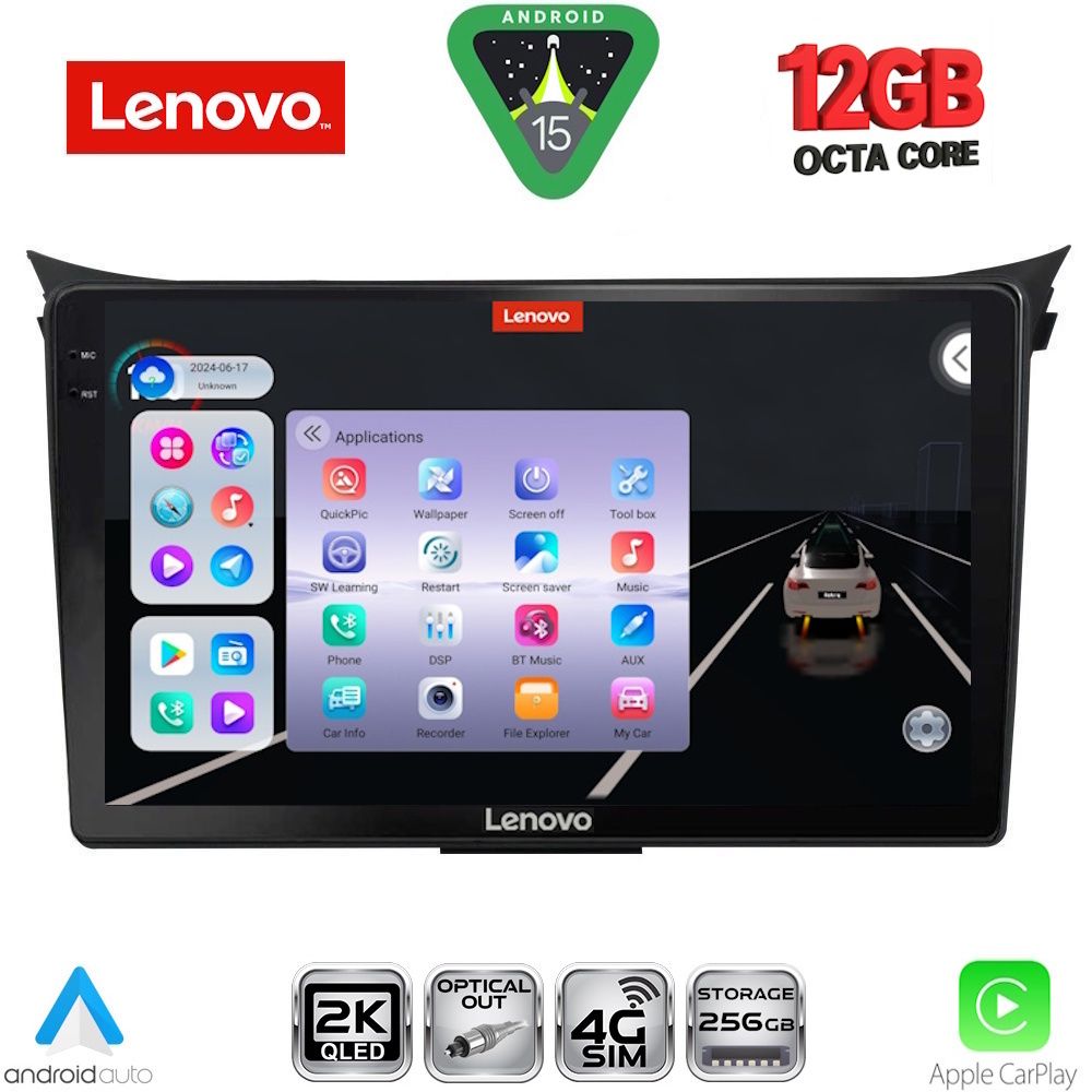 Βλησαρούλης Car Center - LENOVO SSZ 12232_CPA (9inc) MULTIMEDIA TABLET for HYUNDAI i30  mod. 2012-2017
