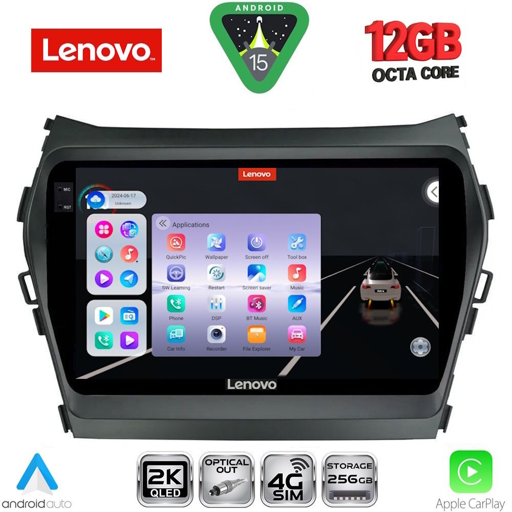 Βλησαρούλης Car Center - LENOVO SSZ 12238_CPA (9inc) MULTIMEDIA TABLET for HYUNDAI IX45 - SANTA FE mod. 2013-2017