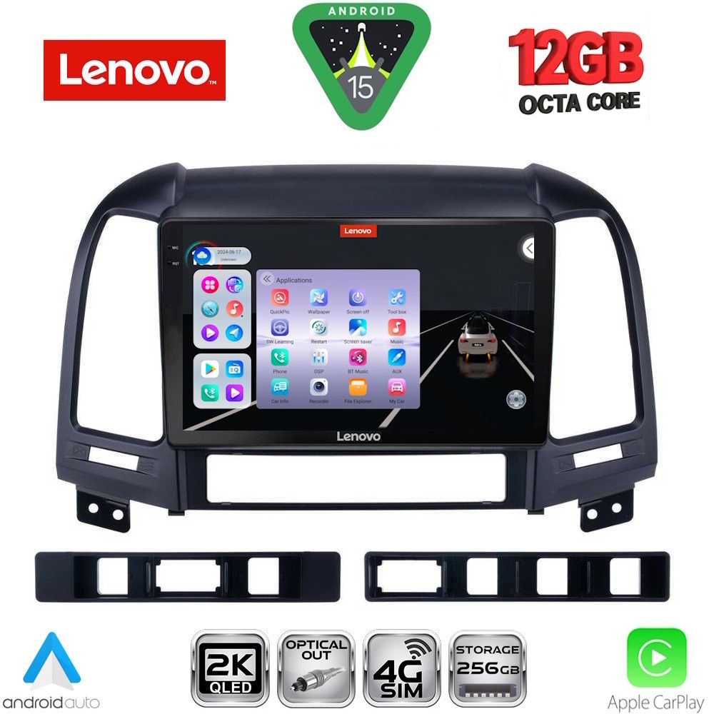Βλησαρούλης Car Center - LENOVO SSZ 12239_CPA (9inc) MULTIMEDIA TABLET for HYUNDAI SANTA FE mod. 2005-2013