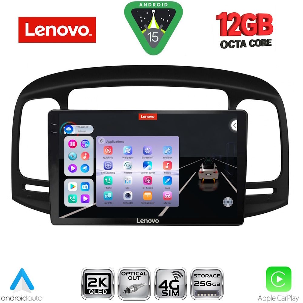 Βλησαρούλης Car Center - LENOVO SSZ 12249BL_CPA (9inc) MULTIMEDIA TABLET for HYUNDAI ACCENT mod. 2005-2012 (BLACK)
