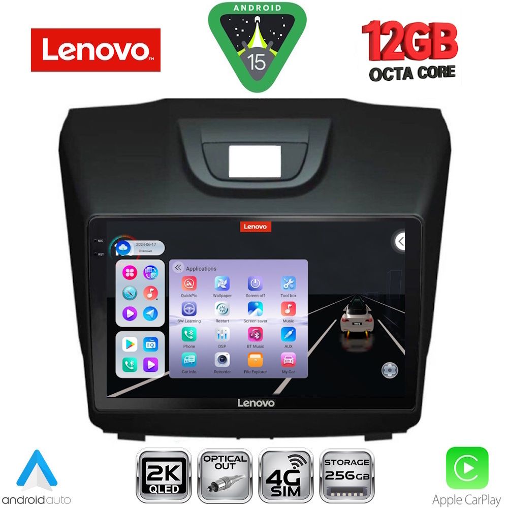 Βλησαρούλης Car Center - LENOVO SSZ 12255_CPA (9inc) MULTIMEDIA TABLET for ISUZU DMAX mod. 2012-2020