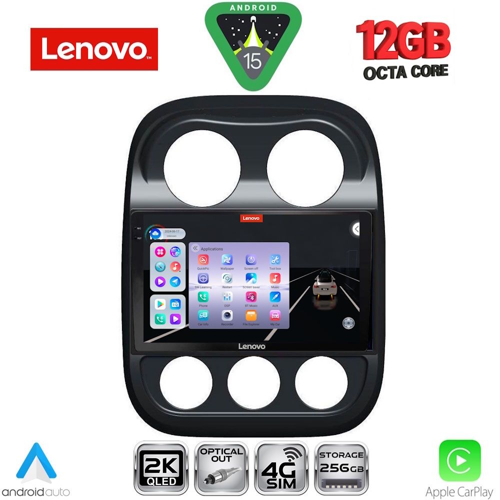 Βλησαρούλης Car Center - LENOVO SSZ 12277_CPA (10inc) MULTIMEDIA TABLET for JEEP COMPASS – PATRIOT mod. 2007-2016