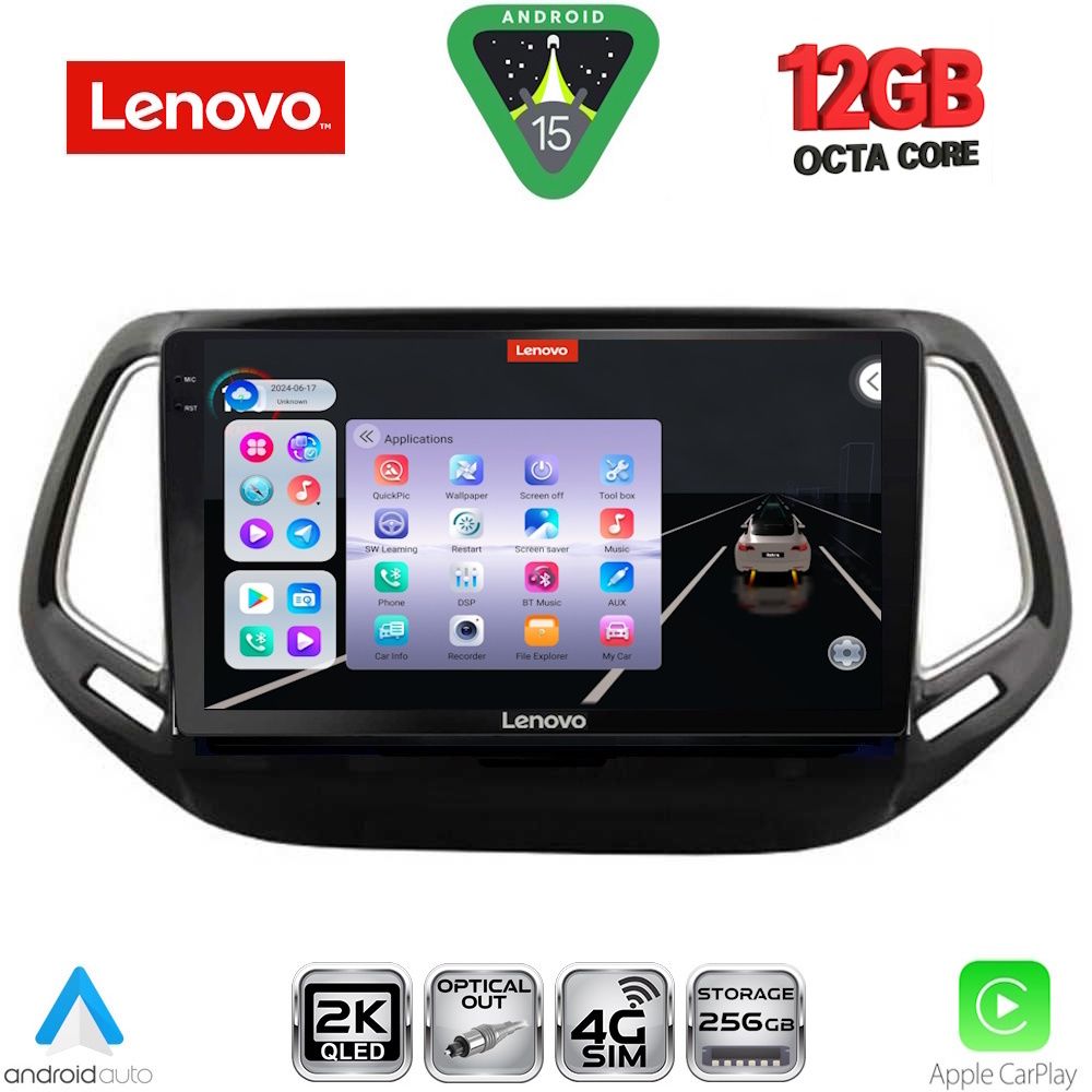 Βλησαρούλης Car Center - LENOVO SSZ 12278_CPA (10inc) MULTIMEDIA TABLET for JEEP COMPASS mod. 2016-2021