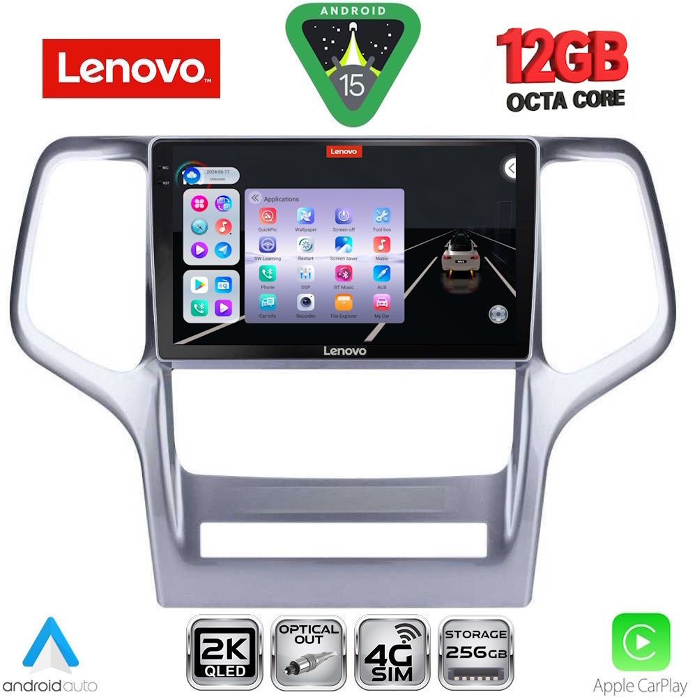 Βλησαρούλης Car Center - LENOVO SSZ 12282_CPA (9inc) MULTIMEDIA TABLET for JEEP GRAND CHEROKEE mod. 2011-2014