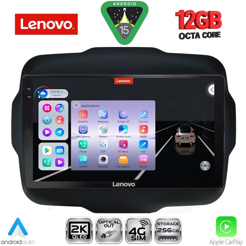 Βλησαρούλης Car Center - LENOVO SSZ 12290_CPA (9inc) MULTIMEDIA TABLET for JEEP RENEGADE  mod. 2014>