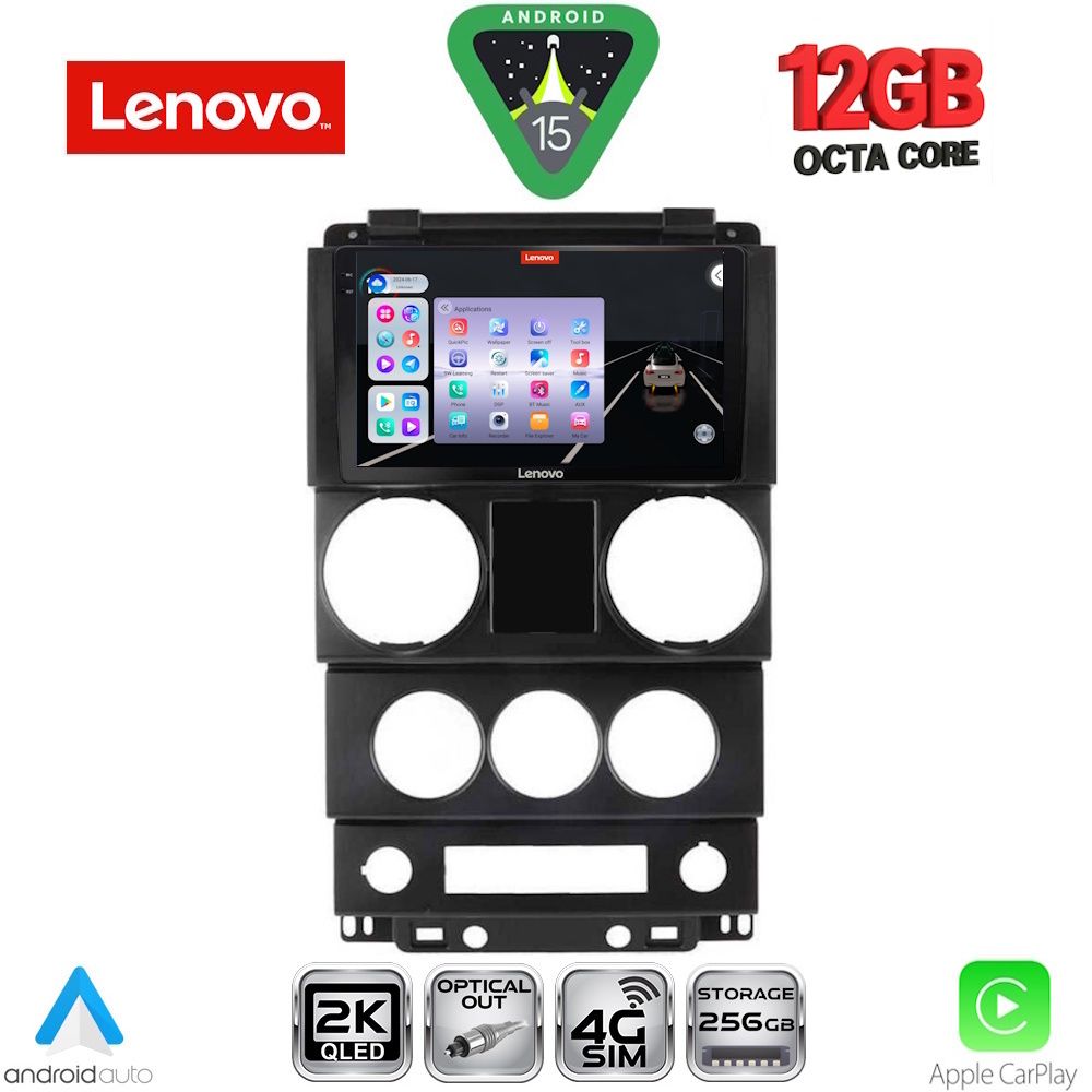 Βλησαρούλης Car Center - LENOVO SSZ 12292_CPA (9inc) MULTIMEDIA TABLET for JEEP WRANGLER  mod. 2006-2011