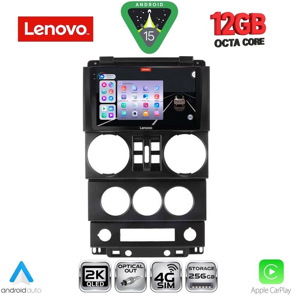Βλησαρούλης Car Center - LENOVO SSZ 12294_CPA (9inc) MULTIMEDIA TABLET for JEEP WRANGLER  mod. 2006-2011